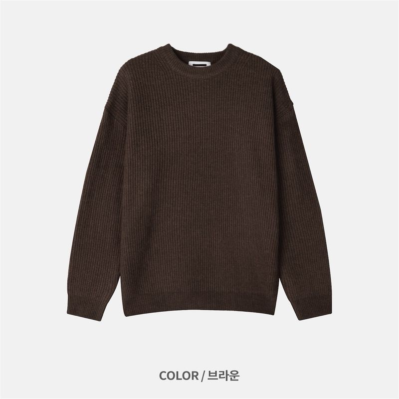 ウールハチラウンドニット (7 Colors)
