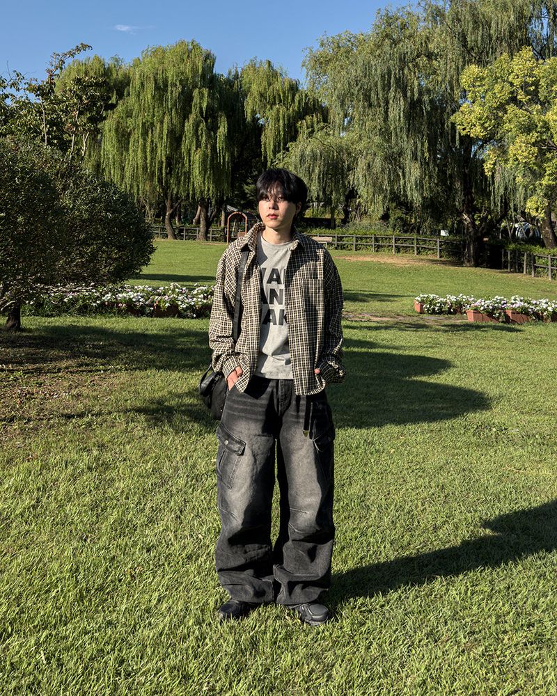 N Semi Crop Check Shirt