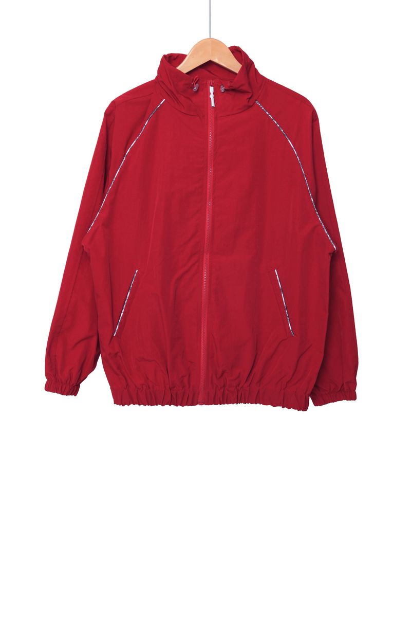 Paisley Piping Zip-Up
