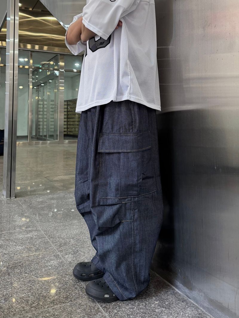 linen balloon cargo pants