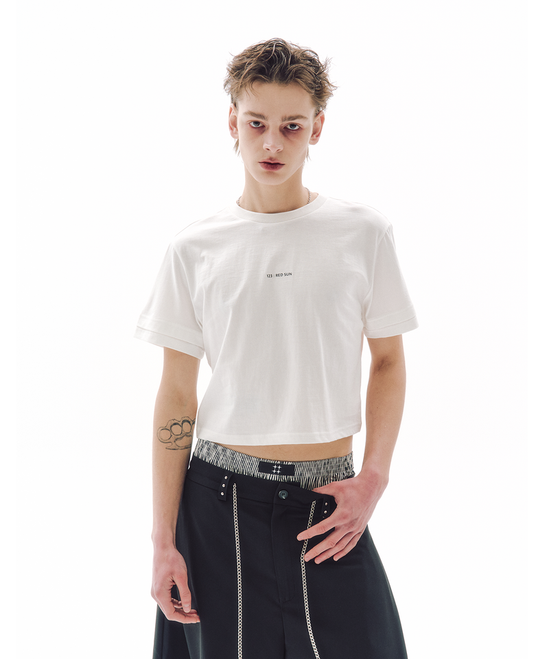 TRIP SHOP（トリップショップ）の「TWIN CUFF CROP T-SHIRT（Tops）」