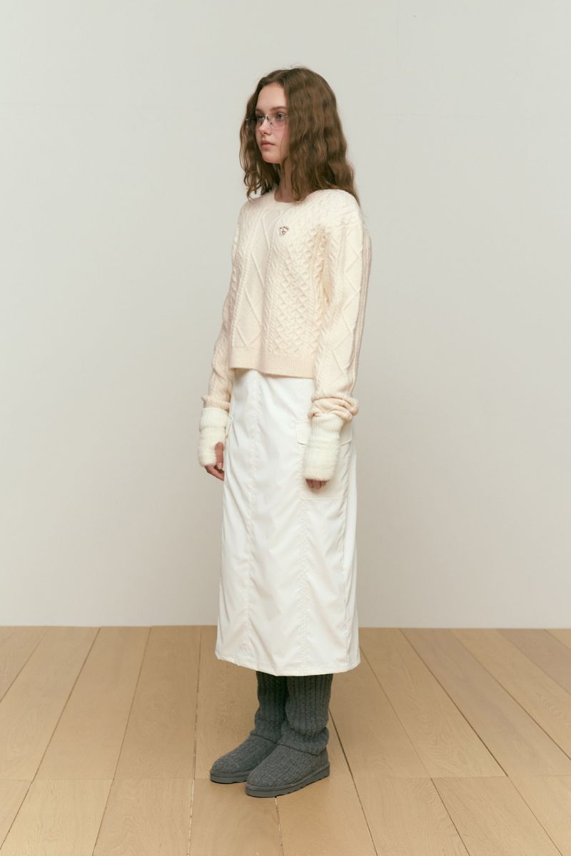 ARCH CHERRY CABLE KNIT [IVORY]