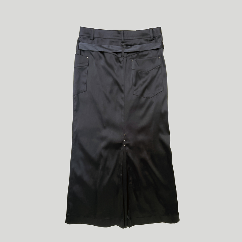 GLOSSY MAXI SKIRT