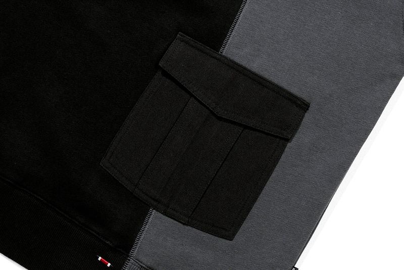 FLECK POCKET SWEAT SHIRT_BLACK