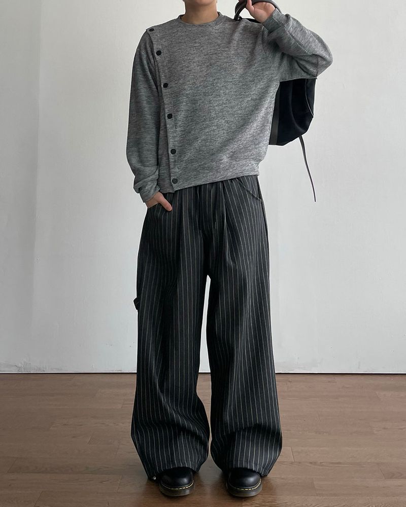 Obi Button Crop Knit