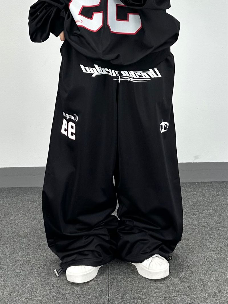 99 lettering jersey pants