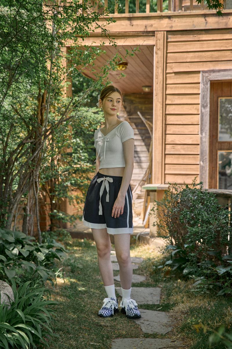 LAYERED RUSTLE HALF PANTS (3 COLORS)