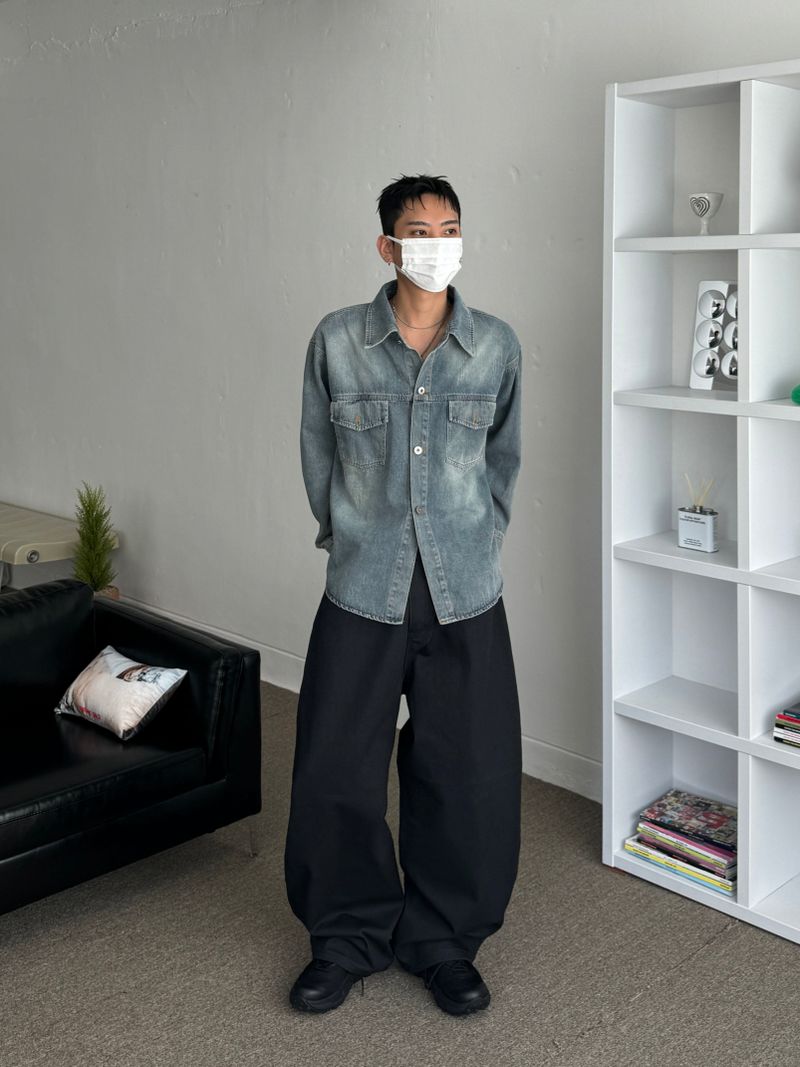 OW Washed Pocket Denim Shirt (2C)