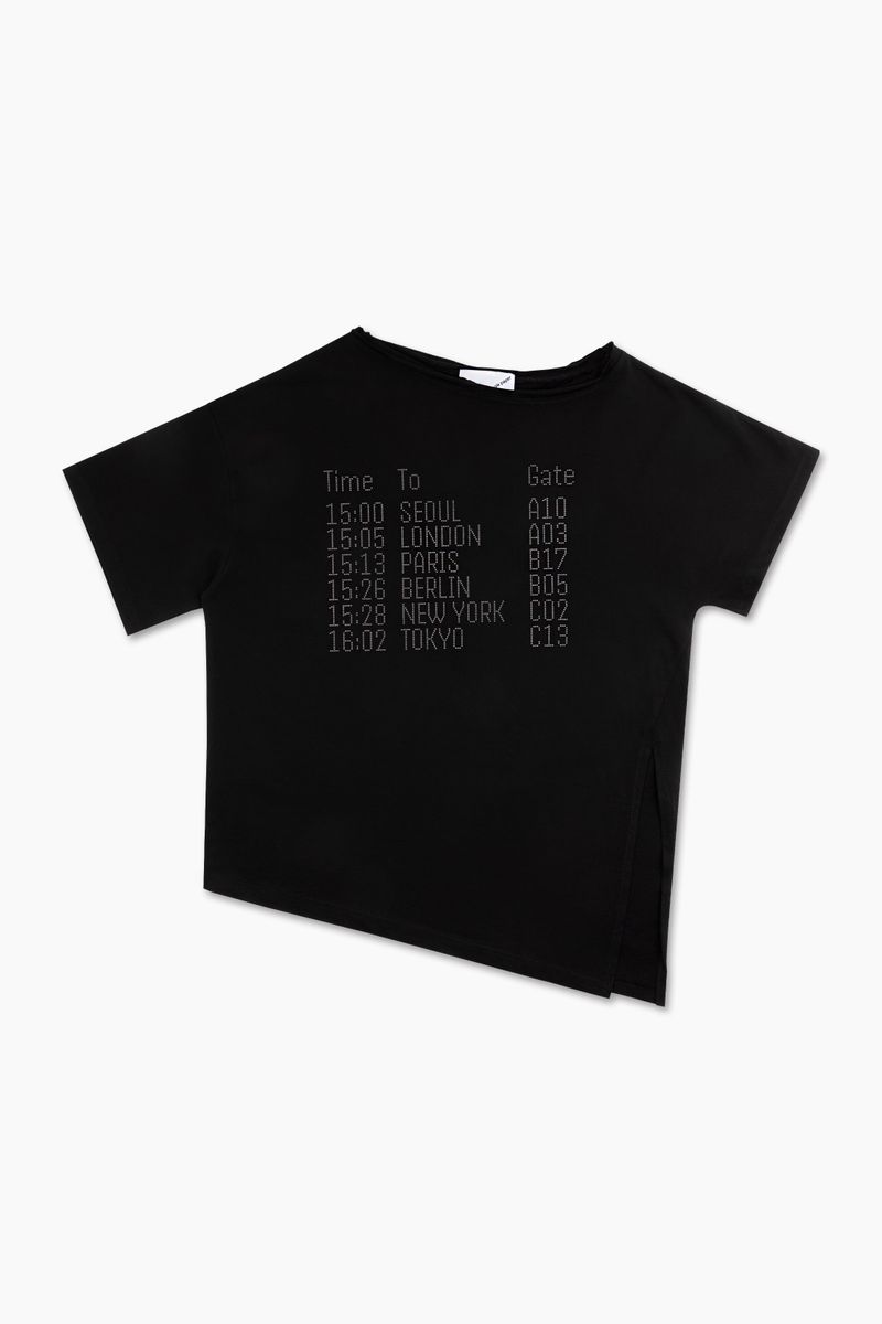 DEPARTURE CUBIC UNBALANCED TOP (BLACK)