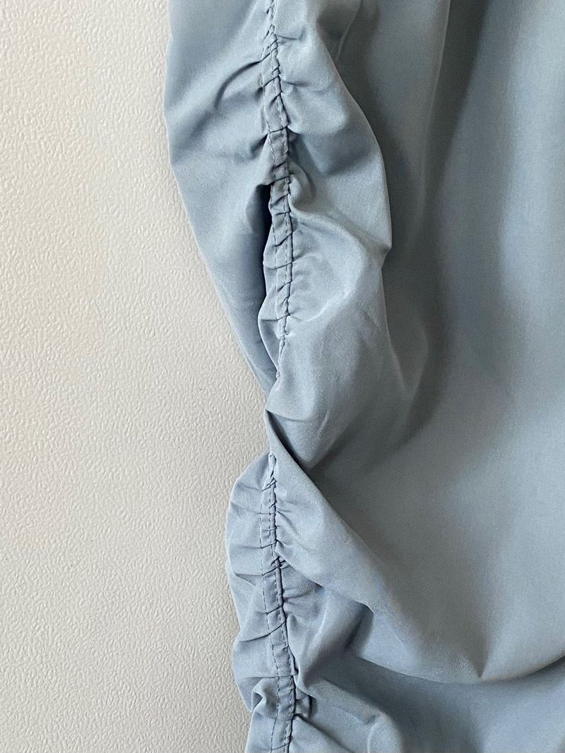 Crescent shirring cargo pants