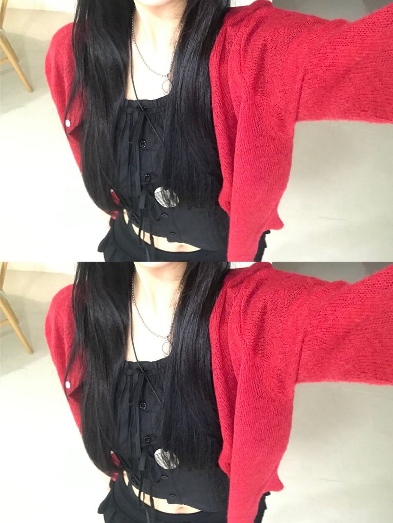 Lovely Note Two-Way Square Neck Off Shoulder Ribbon BLouse