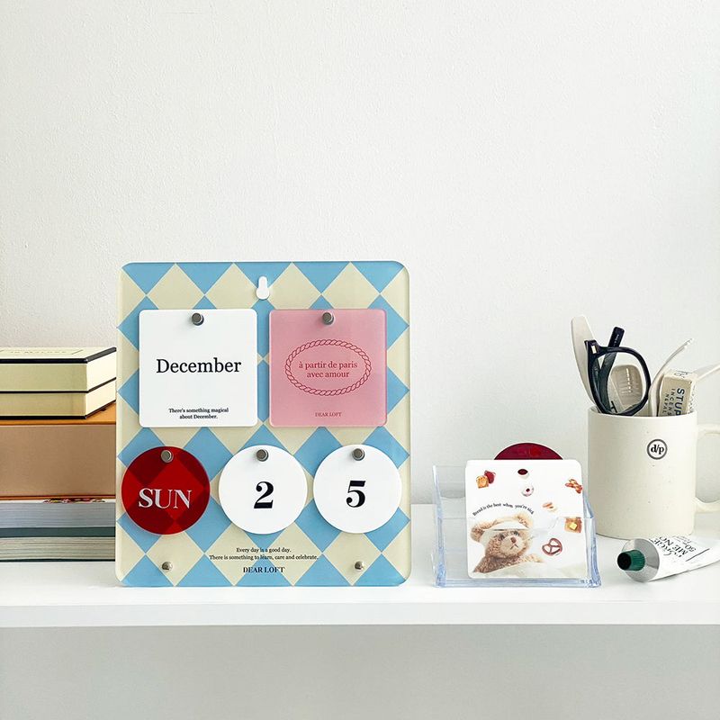 DEAR MY DAYS Perpetual Calendar - Blue Tiled