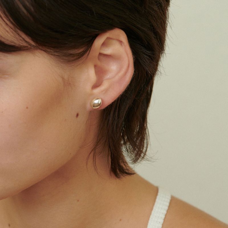 Bean Earring_Silver