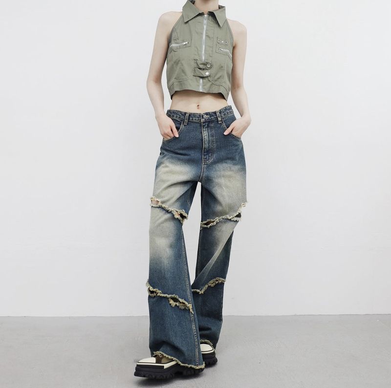 NONCODE（ノンコード）の「(Unisex) Net Damage Washing Pants（Pants）」