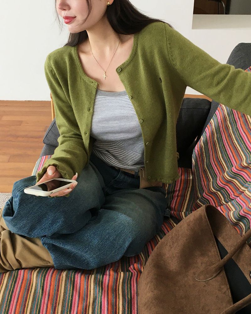 Candy Frill Knit Cardigan