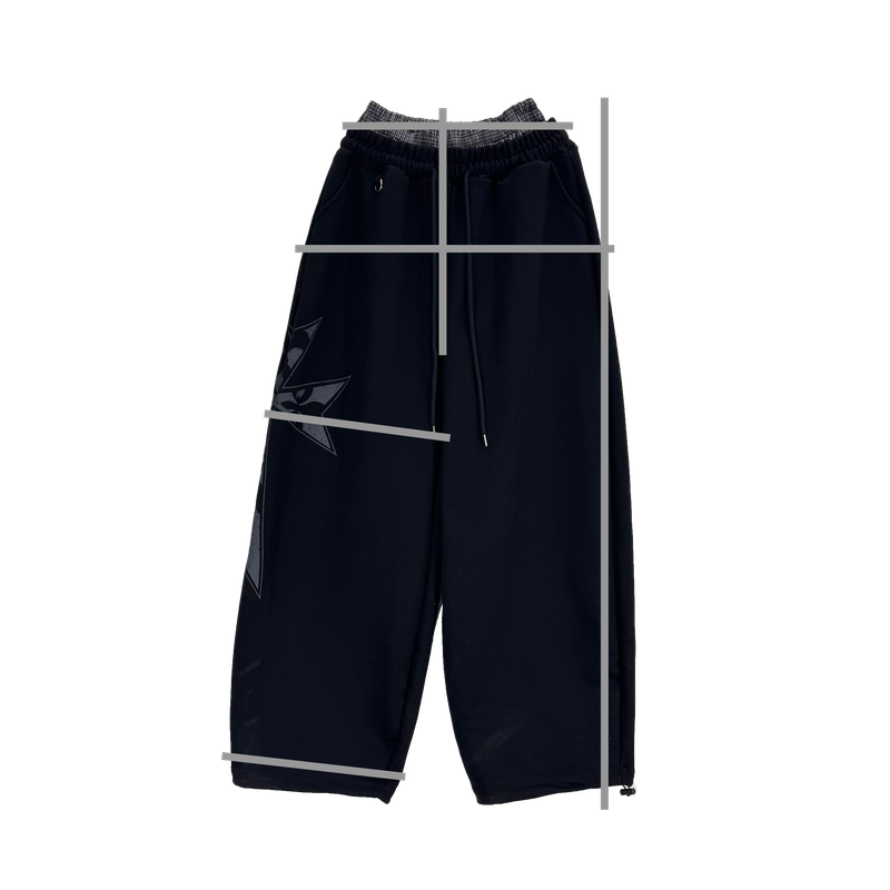 sagging big cross wide pants