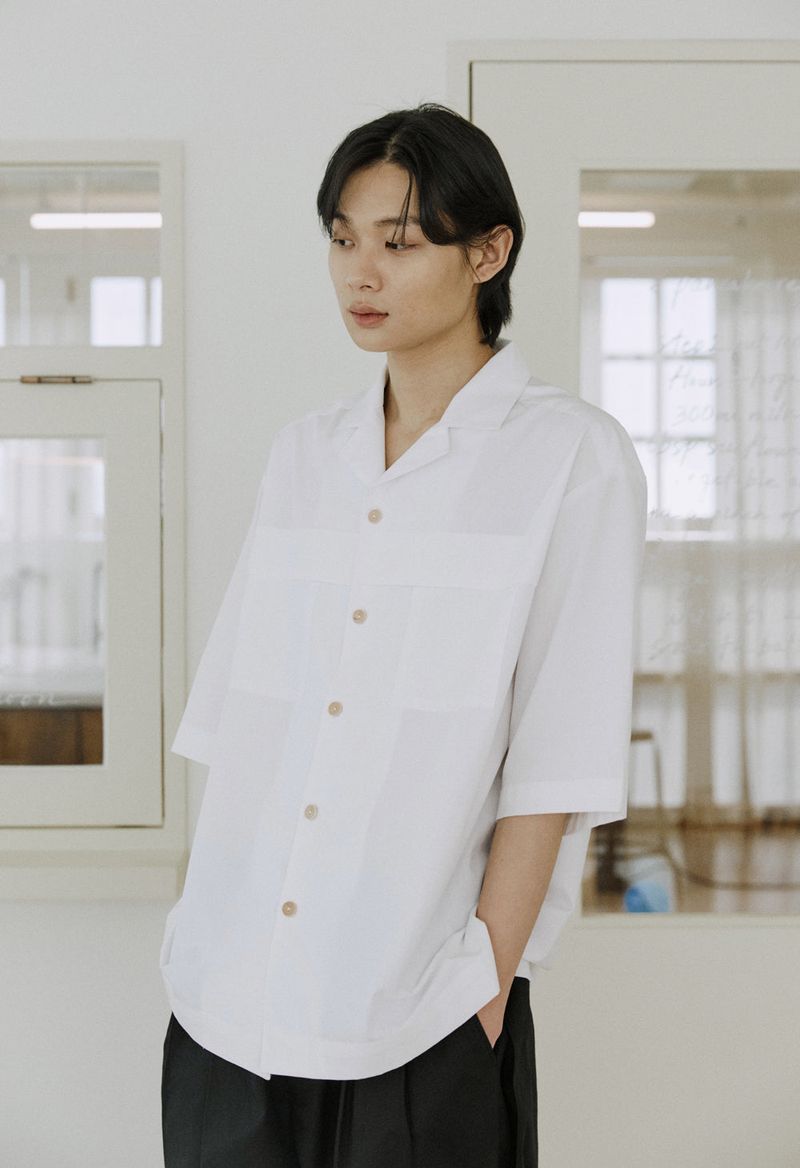 unisex folding shirts white