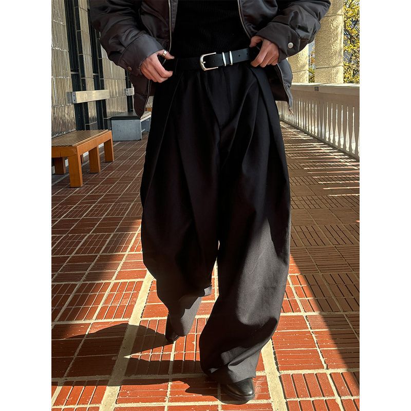 [Unisex] Tuck wide slacks(2color)