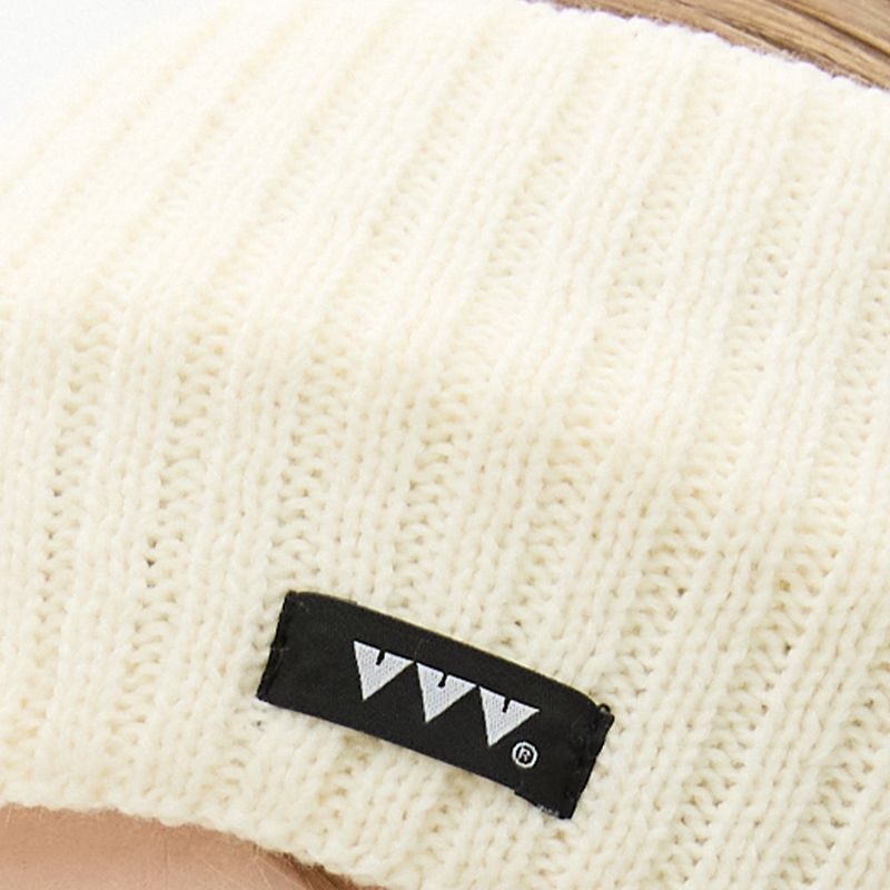 Basic Knit Logo Hairband _ White