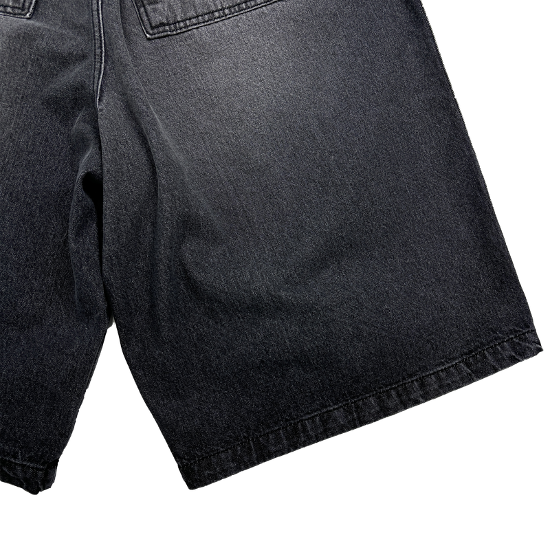 pintuck denim half pt
