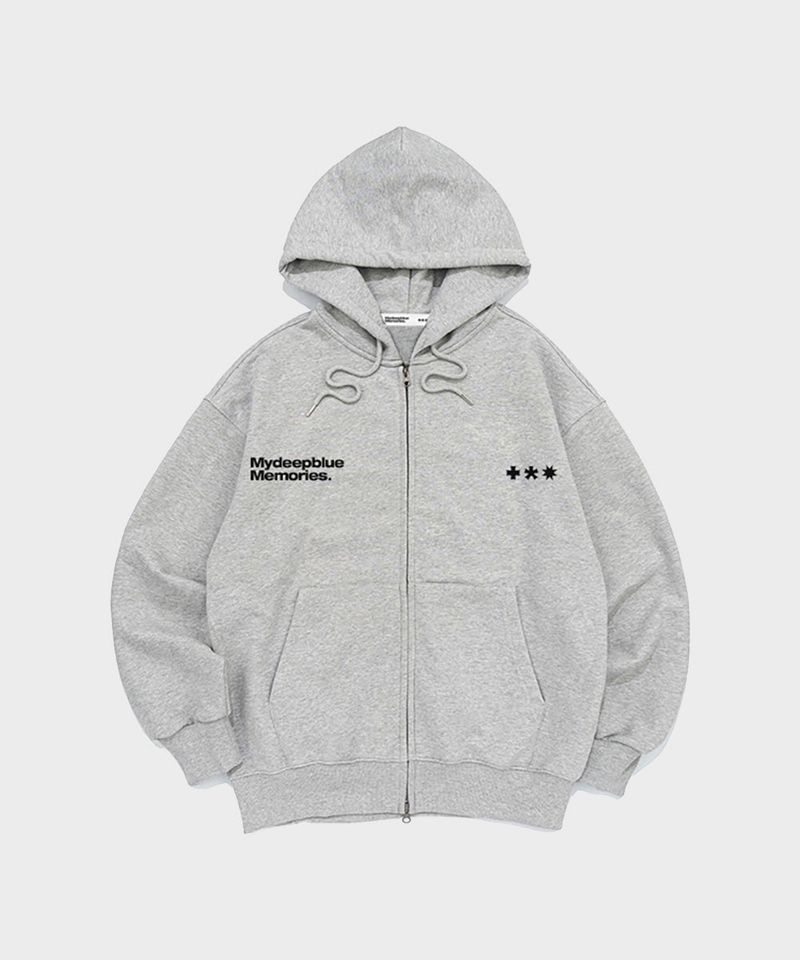 (zp) MM SYMBOL LOGO 2WAY ZIP-UP (GREY)