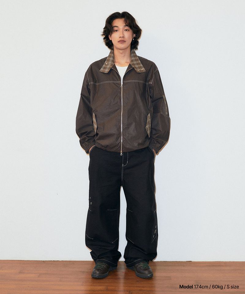CHECK HARRINGTON JACKET