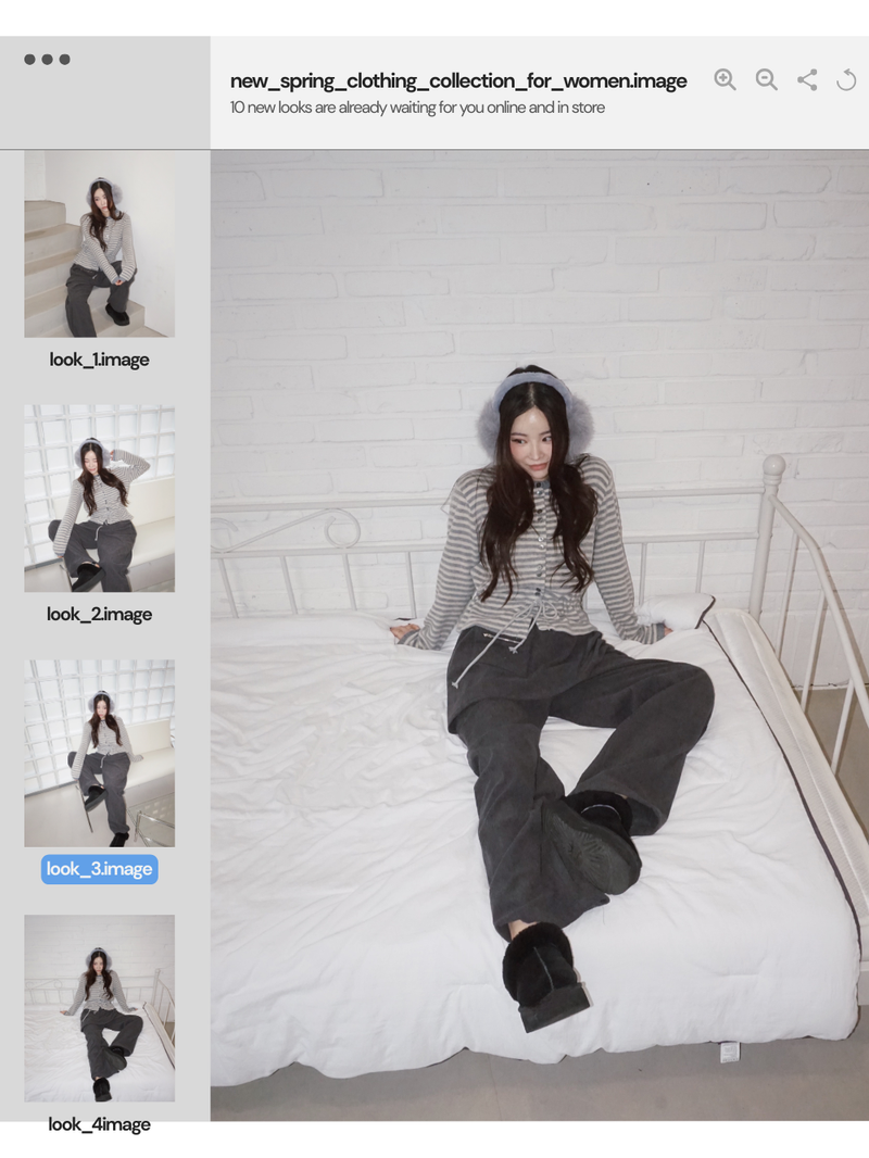 Corduroy Banded Layered Pants