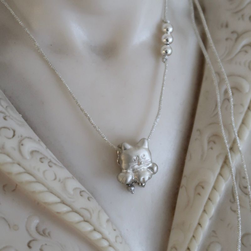 Ketty silver neckless (Cat)