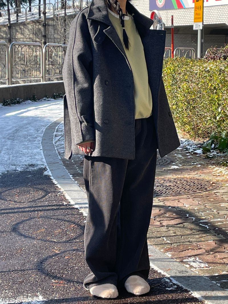 Zelda double pea coat