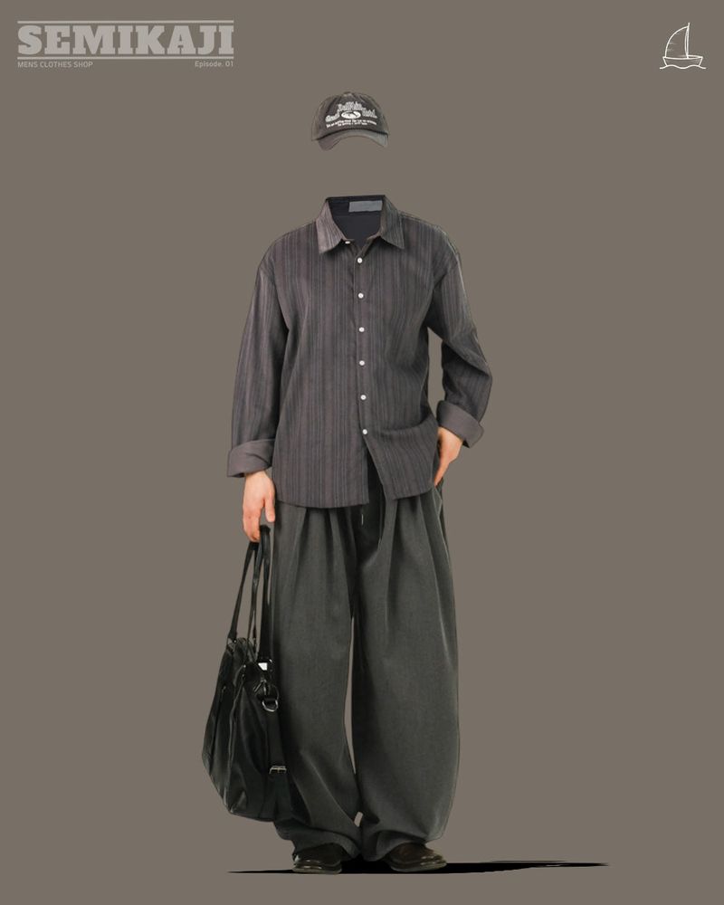 LL Stripe Pattern Long Shirts