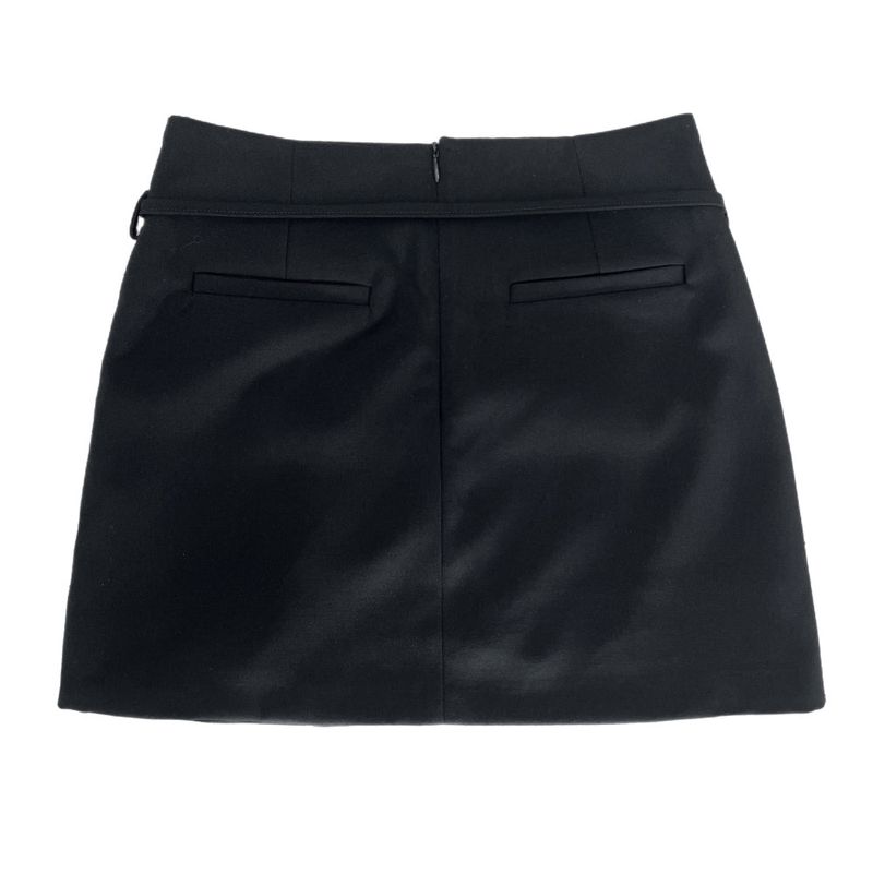 Slate Line Thin Belt Formal Mini Skirt