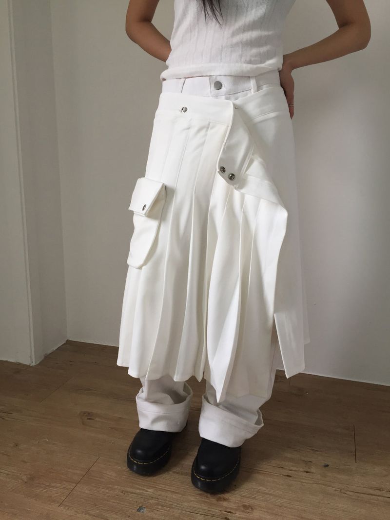 Pocket Layered Wrap Skirt (2color)