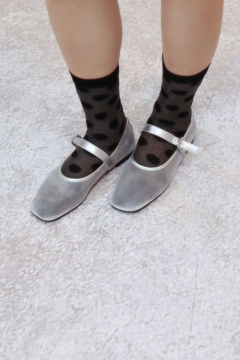 dot see-through socks (2colors)