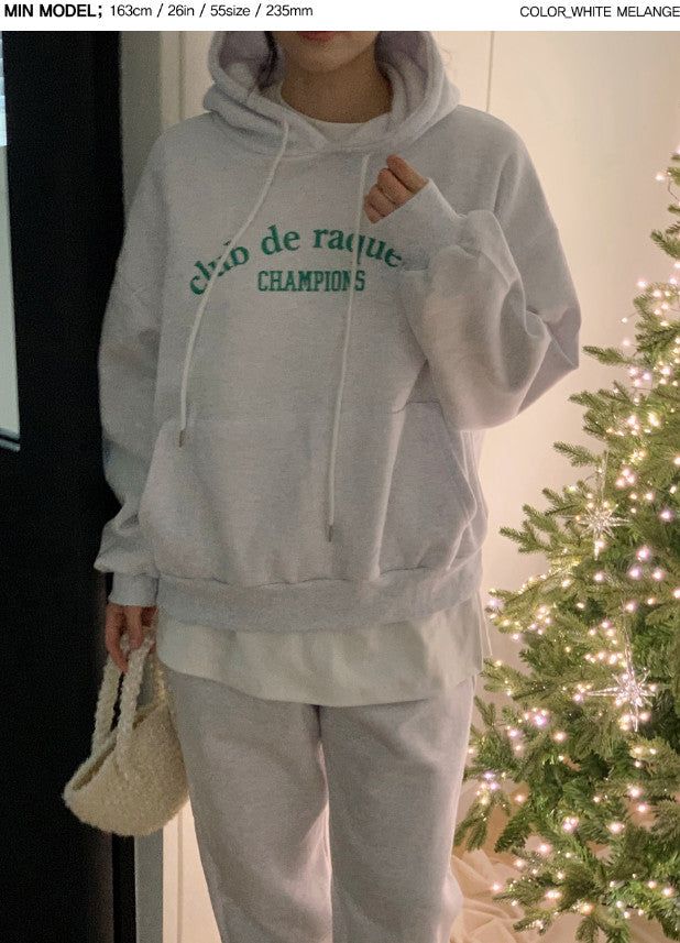 Daily Lettering Hoodie + Jogger Pants Set (3color)