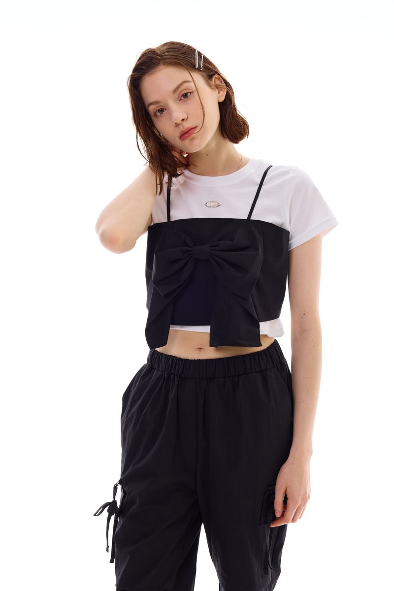 AI RIBBON BUSTIER / BLACK