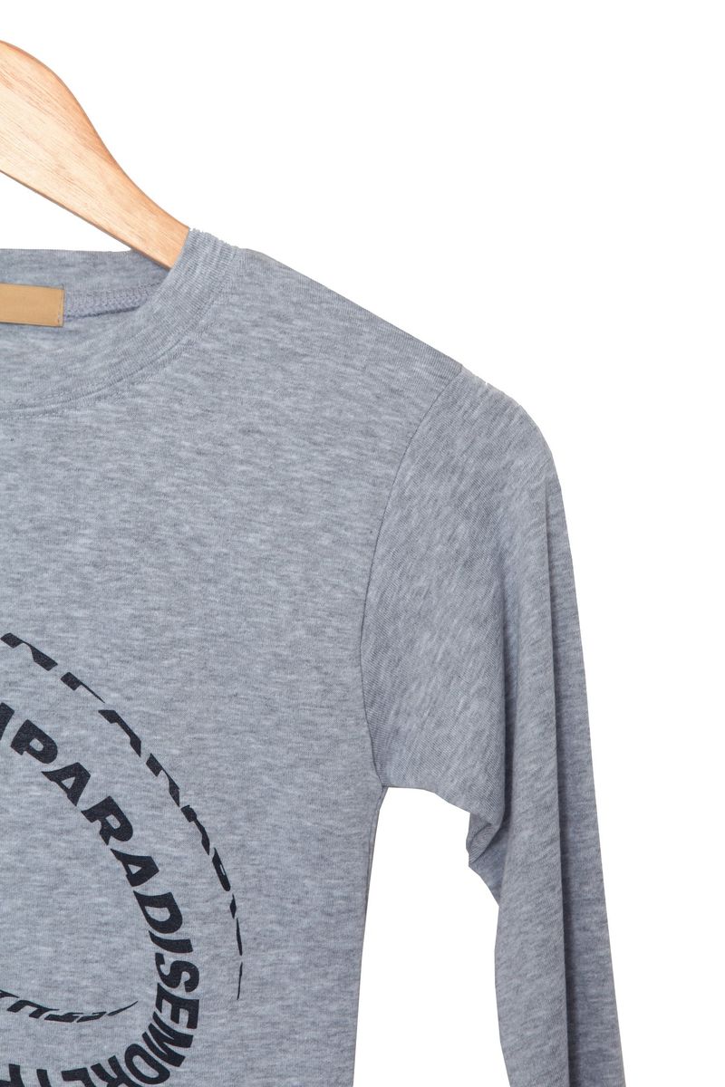 Wave Crop Long Sleeve T-Shirt