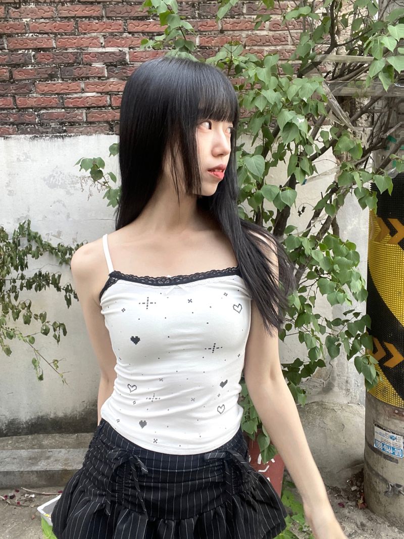 Kitchen Dot Pixel Lace Sleeveless