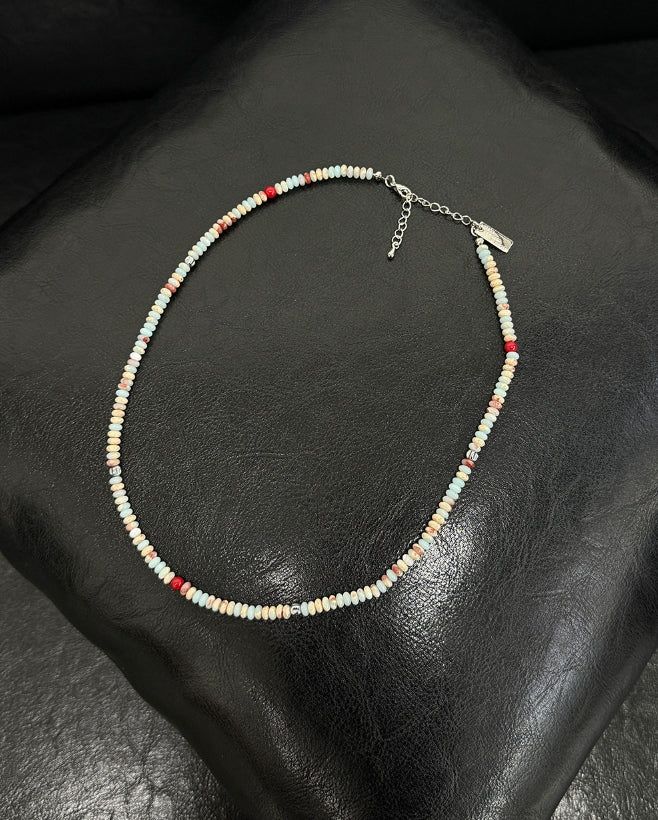 Lyle Blue Bead Necklace