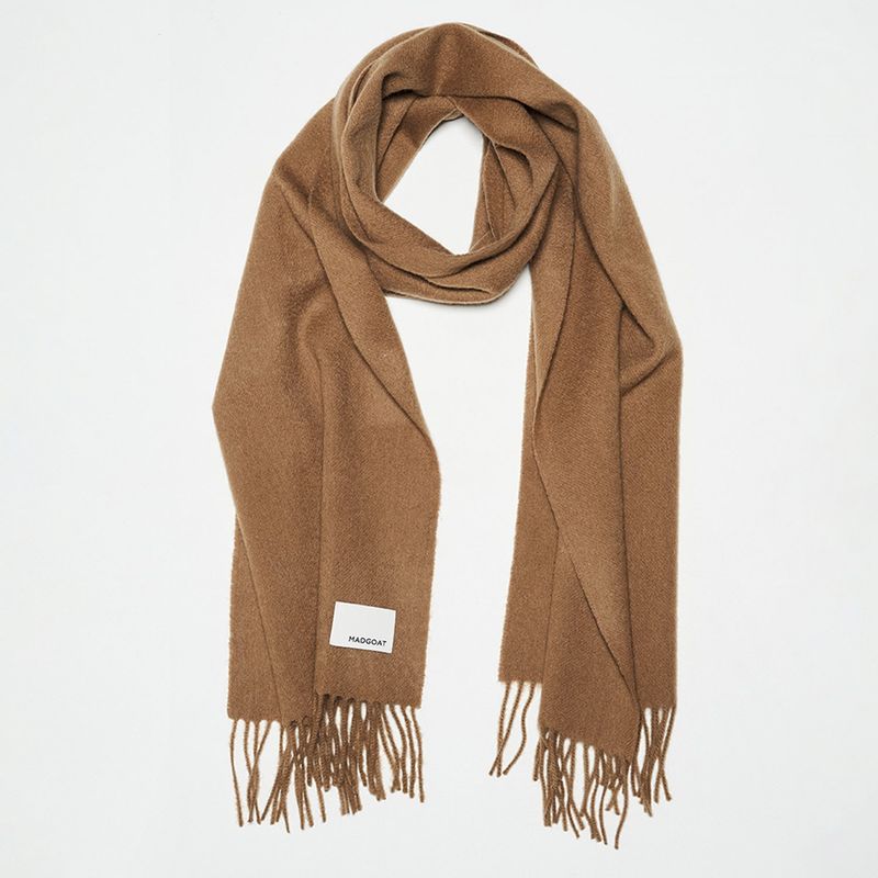 Wool Woven Scarf Solid_Camel