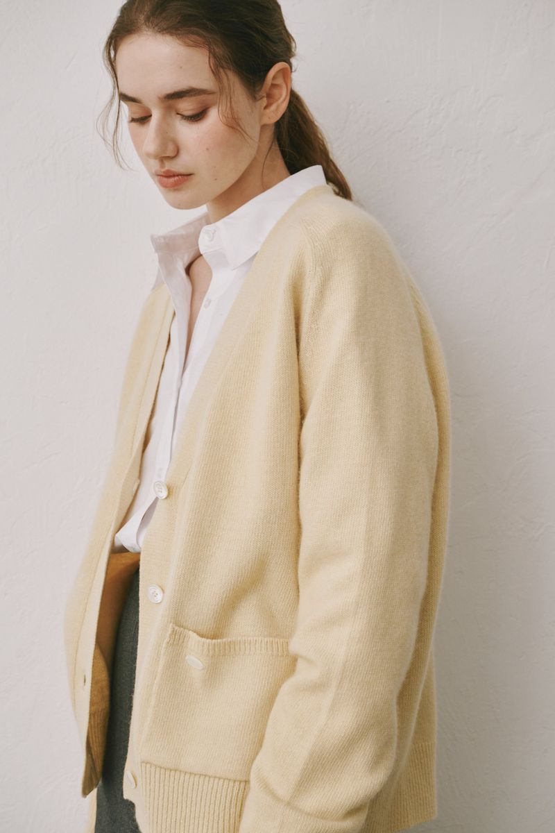 Loose cardigan (Yellow)