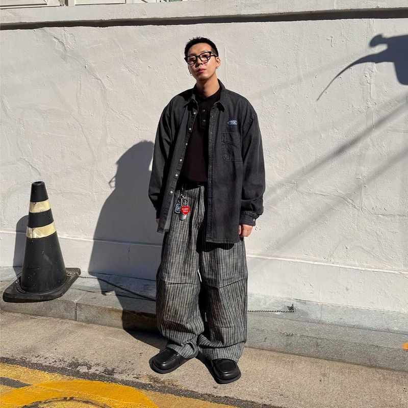 HundoP（ハンドピー）の「Striped Non-Fade Denim Pants（Pants）」