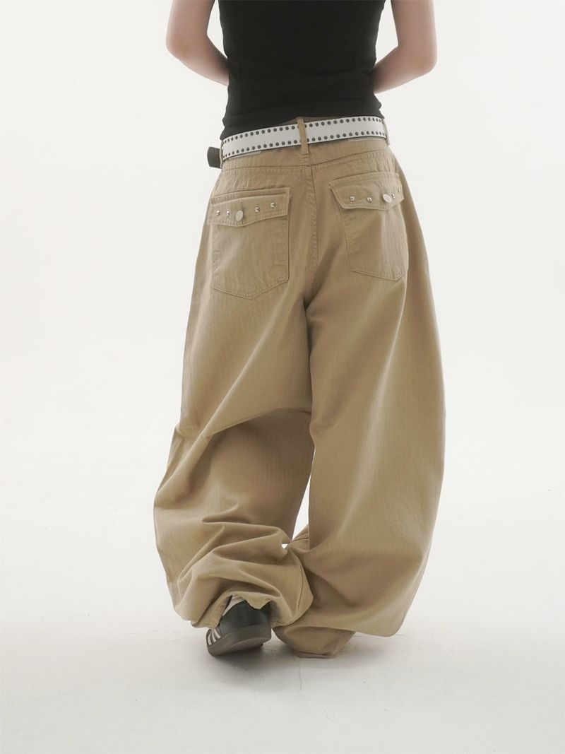 onearv（ワンアブ）の「ピークスタッドバックボケットパンツ -2C（パンツ）」