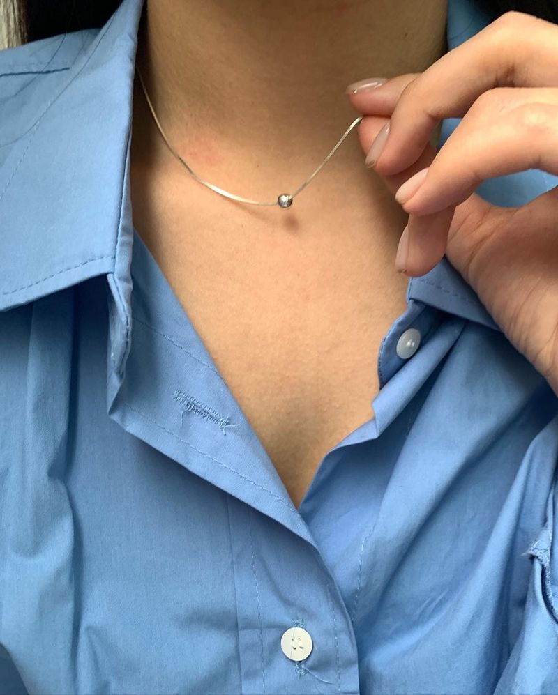 (silver925) シルキーボールネックレス *silver