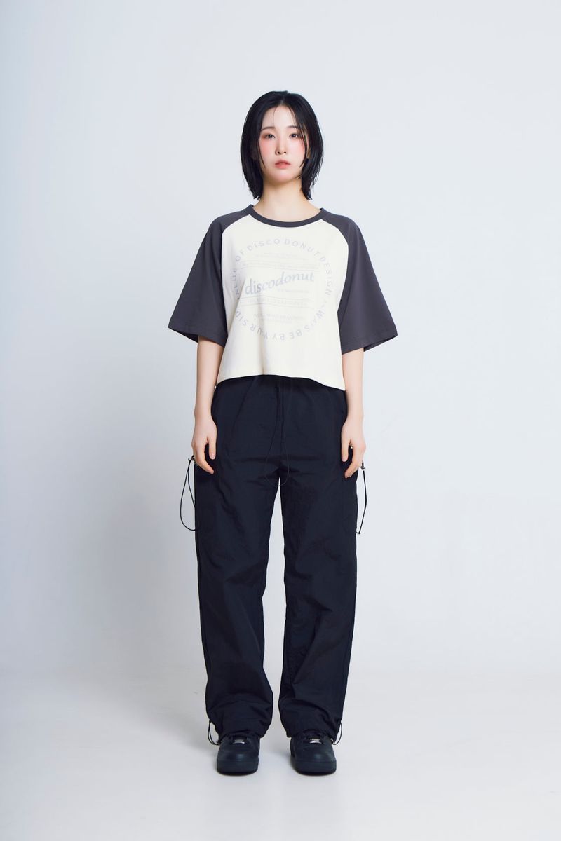 string cargo track pants_black