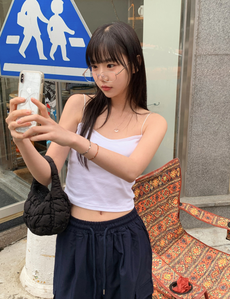 SHOPPERLAND(ショッパーランド)の「SP Crop Strap Cap Sleeveless (3color)(Tops)」