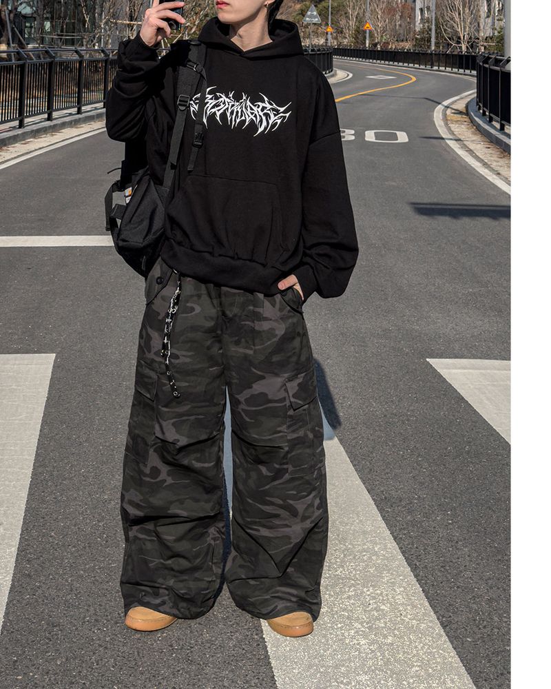 Cable Paint Over Hoodie