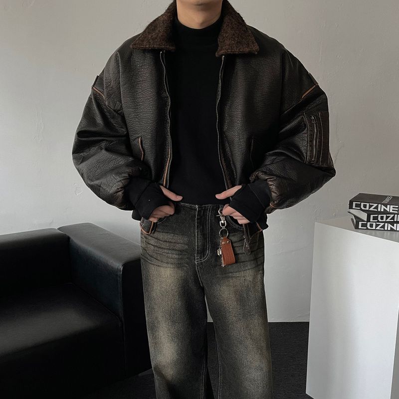 ALL Coyote Sealing Leather Bomber Jacket (2 colors)