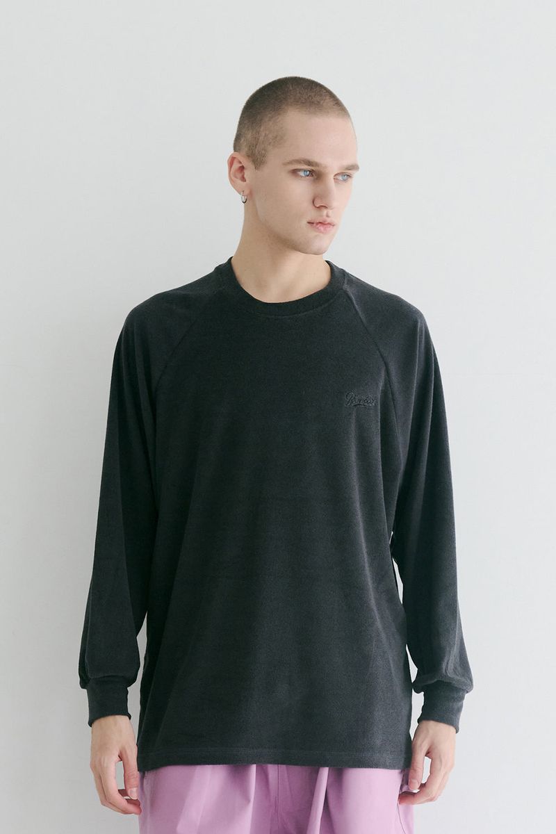 BSRABBIT(ビエスラビット)の「BSR2223FWPO088 CLASSIC LOGO TERRY LONG SLEEVE CHARCOAL(Tops)」