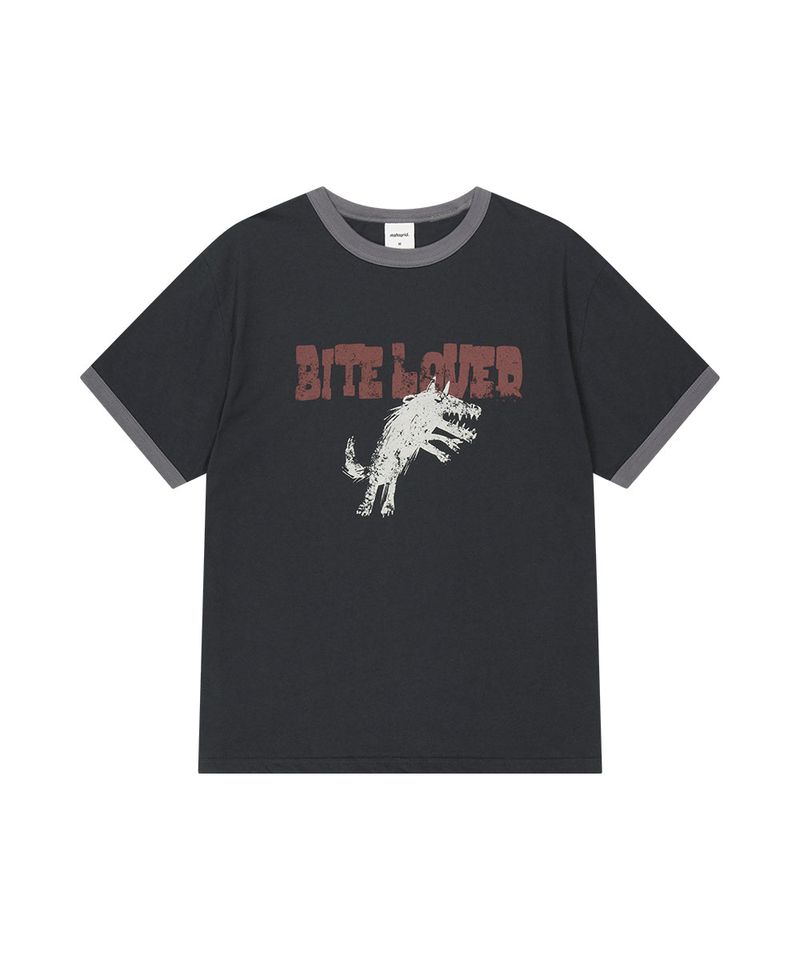 mahagrid（マハグリッド）の「BITE LOVER RINGER TEE（Tops）」