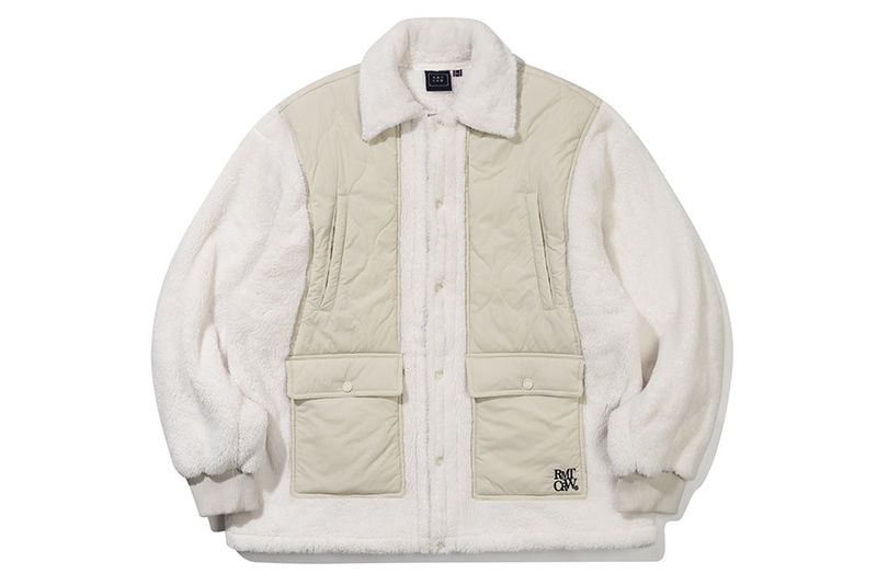 SHOULDER QUILTING JACKET_OATMEAL